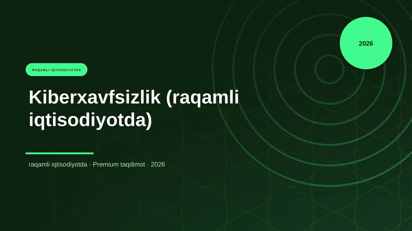 Kiberxavfsizlik (raqamli iqtisodiyotda)