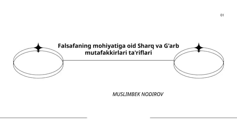 Falsafaning mohiyatiga oid Sharq va G'arb mutafakkirlari ta'riflari