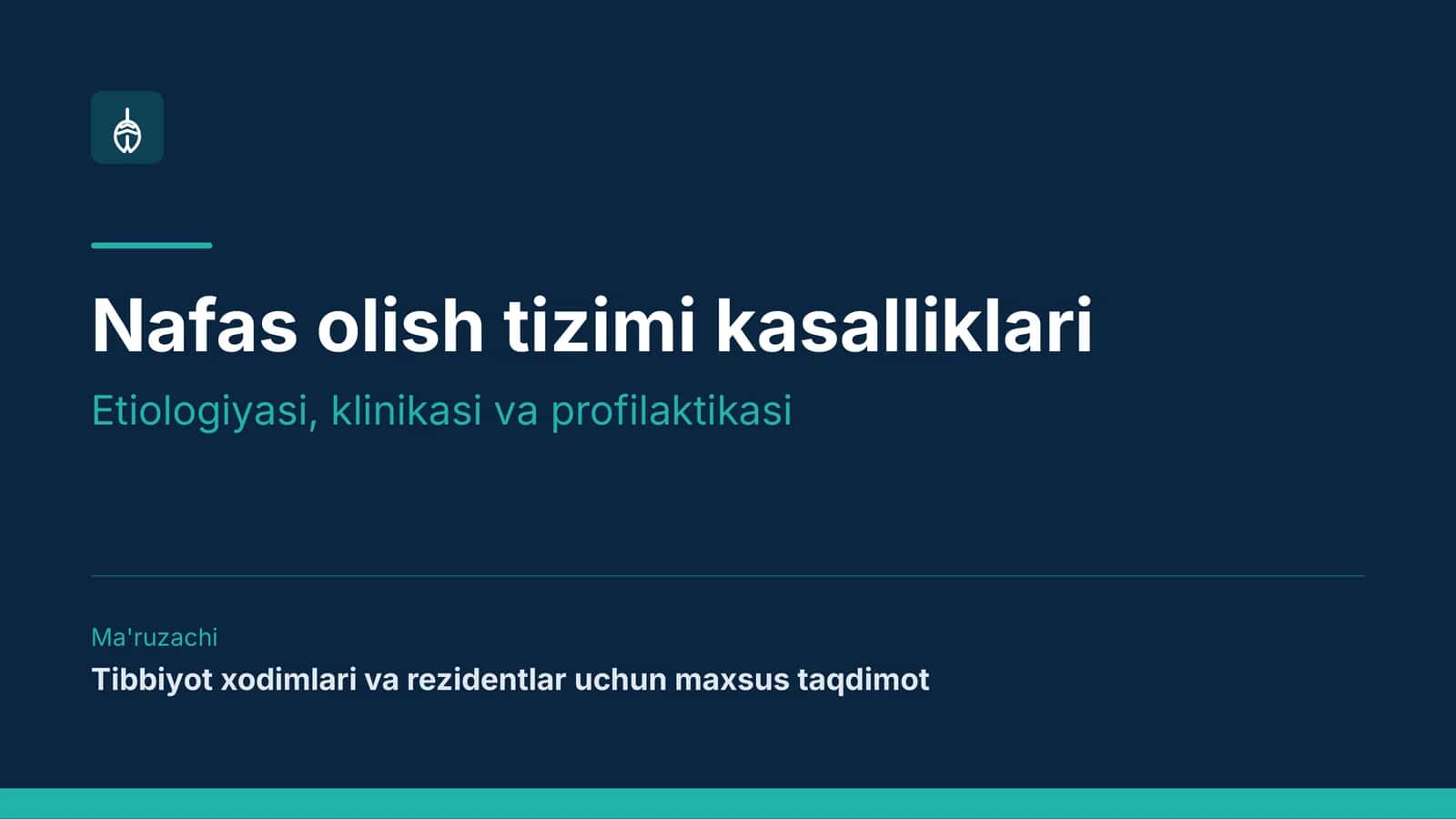 Nafas olish tizimi kasalliklari | 15 slayd