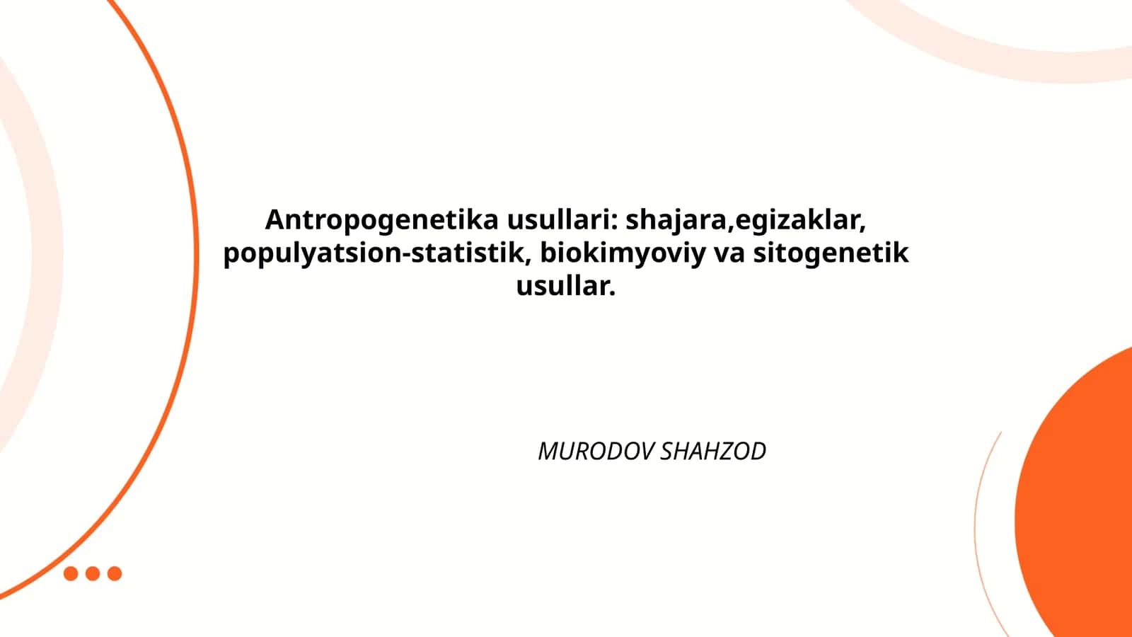 Antropogenetika usullari