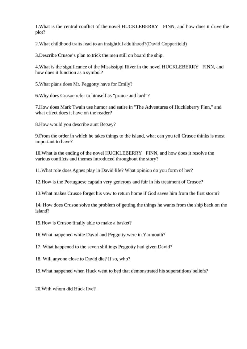 The Adventures of Huckleberry Finn