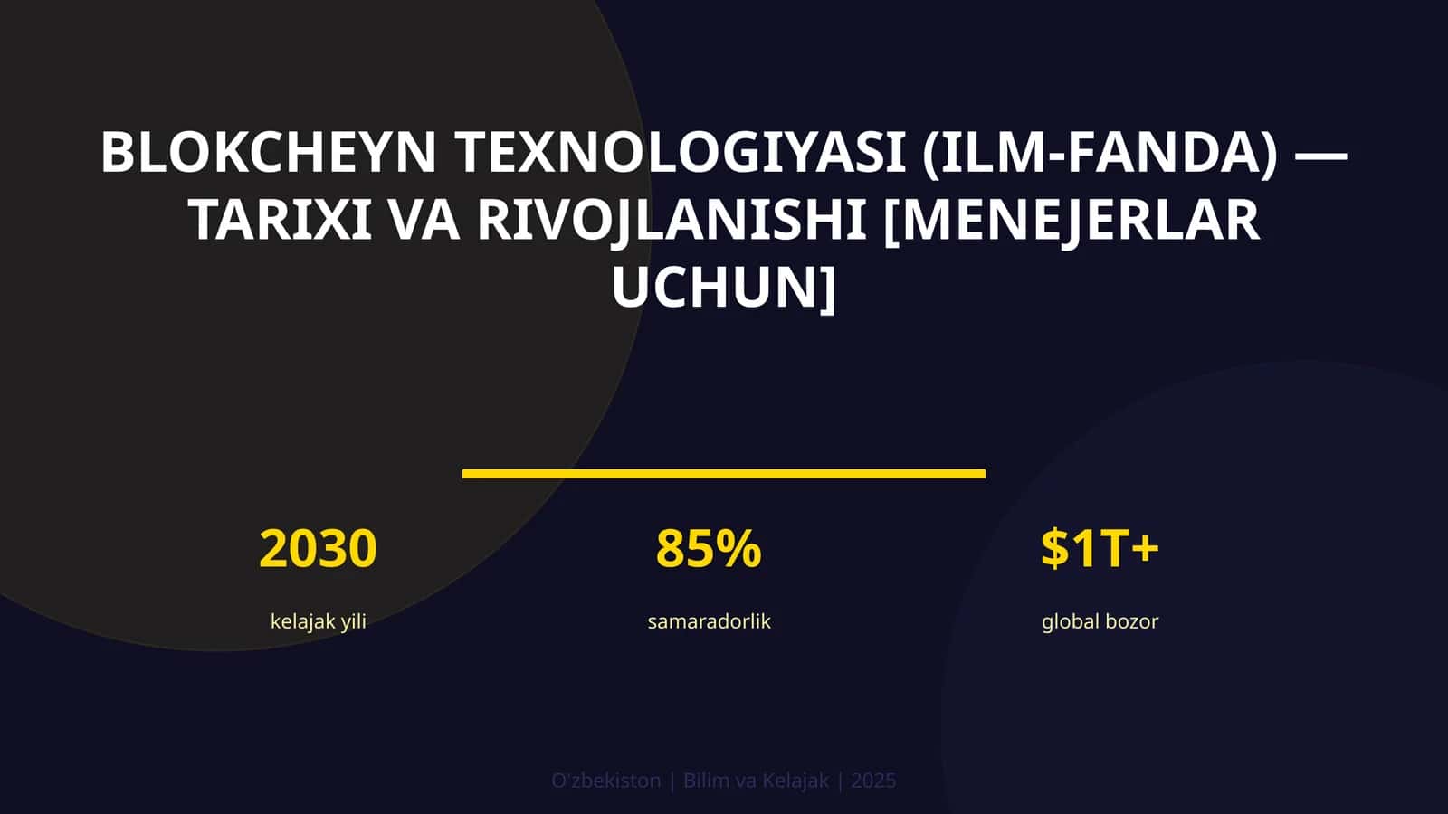 Blokcheyn texnologiyasi (ilm-fanda) — tarixi va rivojlanishi [menejerlar uchun]