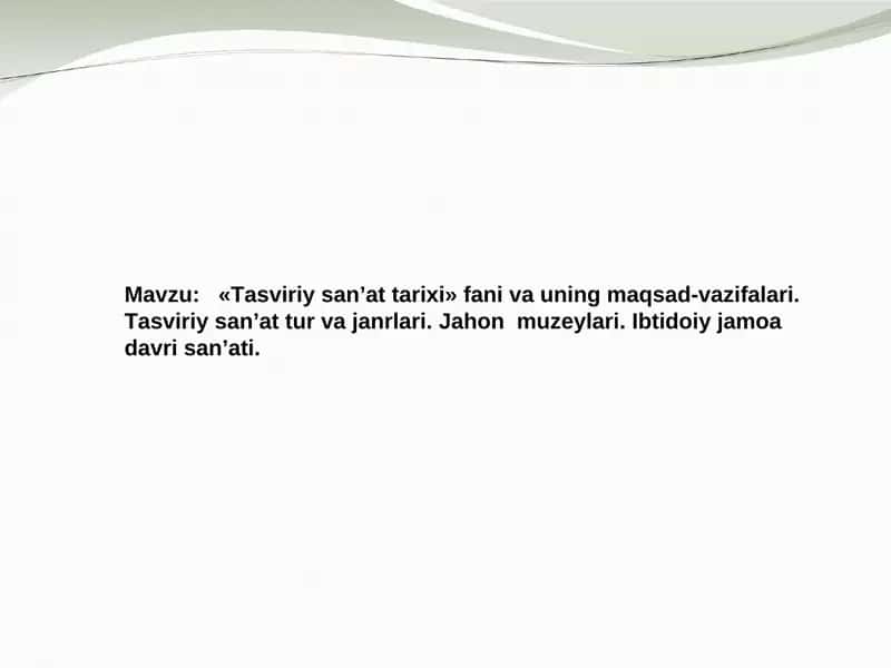 Tasviriy san’at tarixi