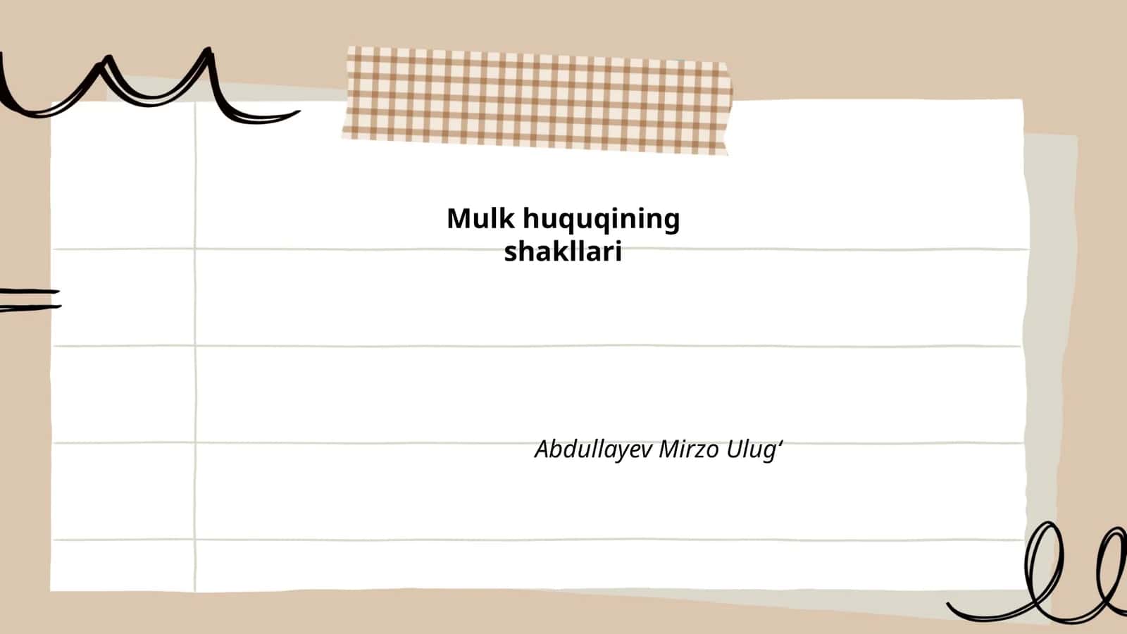 Mulk huquqining shakllari