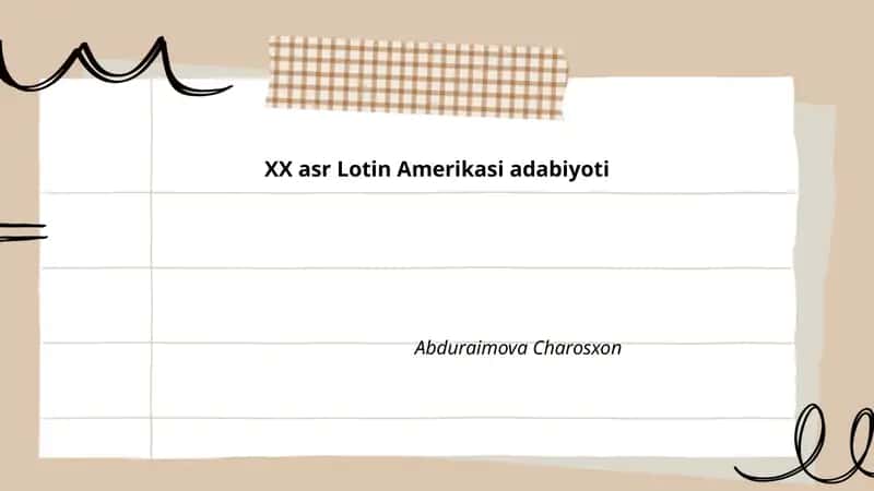 XX asr Lotin Amerikasi adabiyoti