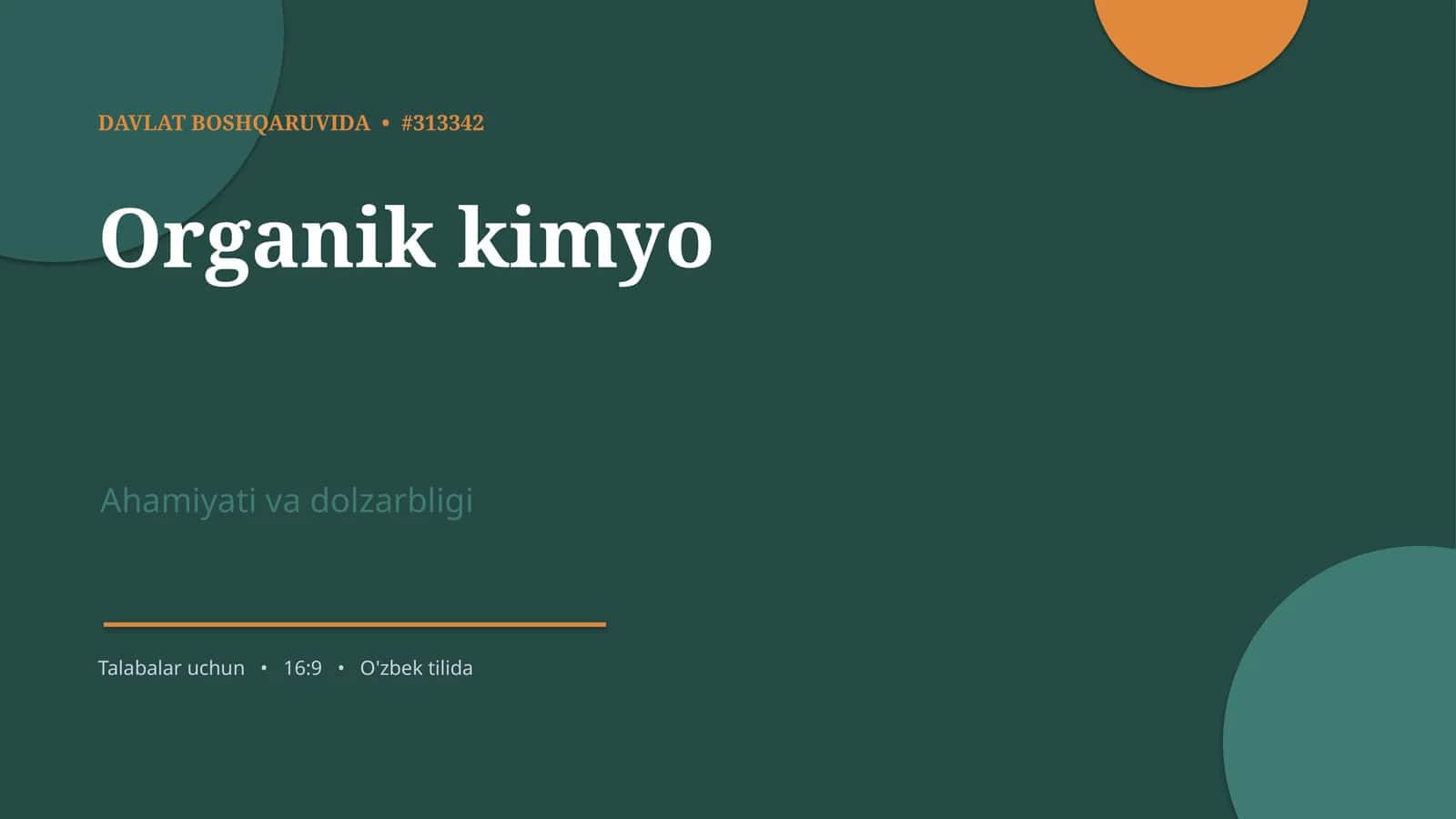 Organik kimyo