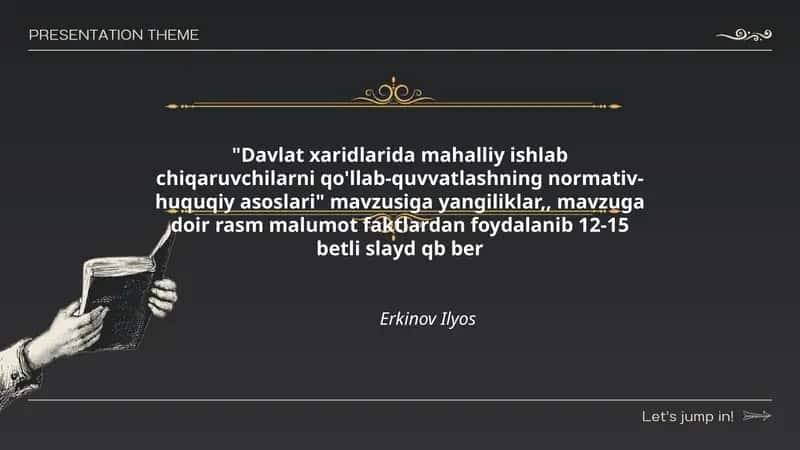 Davlat xaridlarida mahalliy ishlab chiqaruvchilarni qo'llab-quvvatlashning normativ-huquqiy asoslari