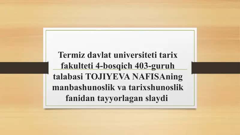 O'rta Osiyo Tarixi