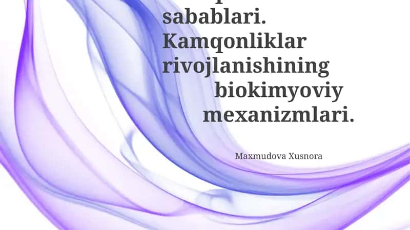 Anemiya turlari va sabablari