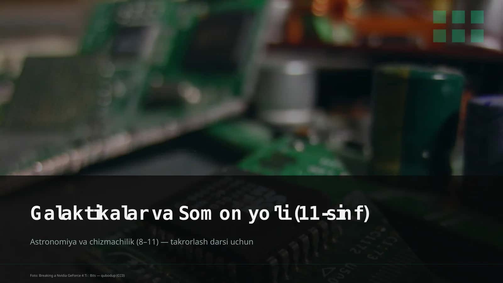 Galaktikalar va Somon yo'li (11-sinf)