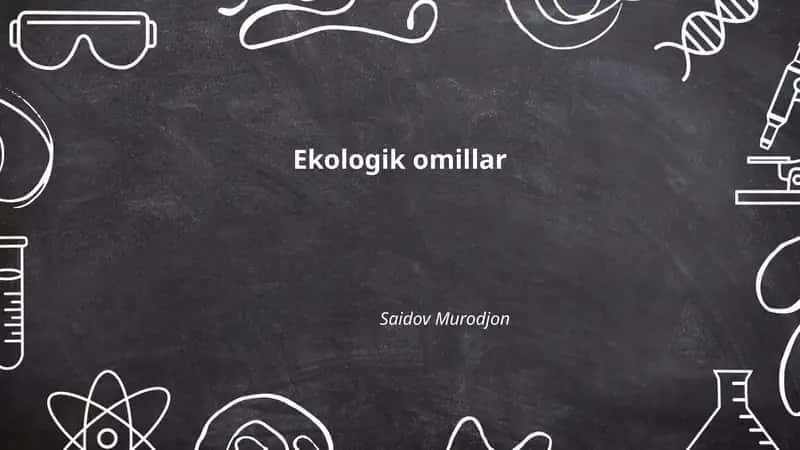 Ekologik omillar