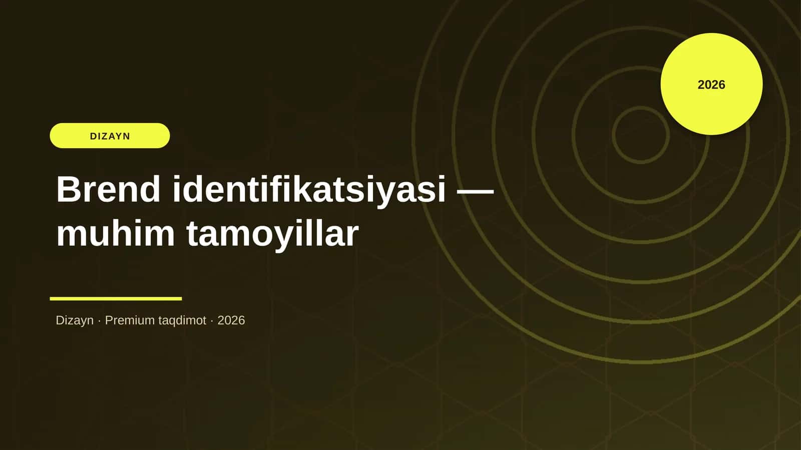 Brend identifikatsiyasi — muhim tamoyillar