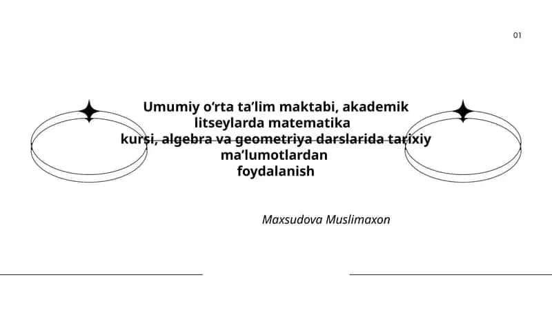 Algebra tarixidan dars rejalariga misollar: qadimgi Misr va Mesopotamiya usullari
