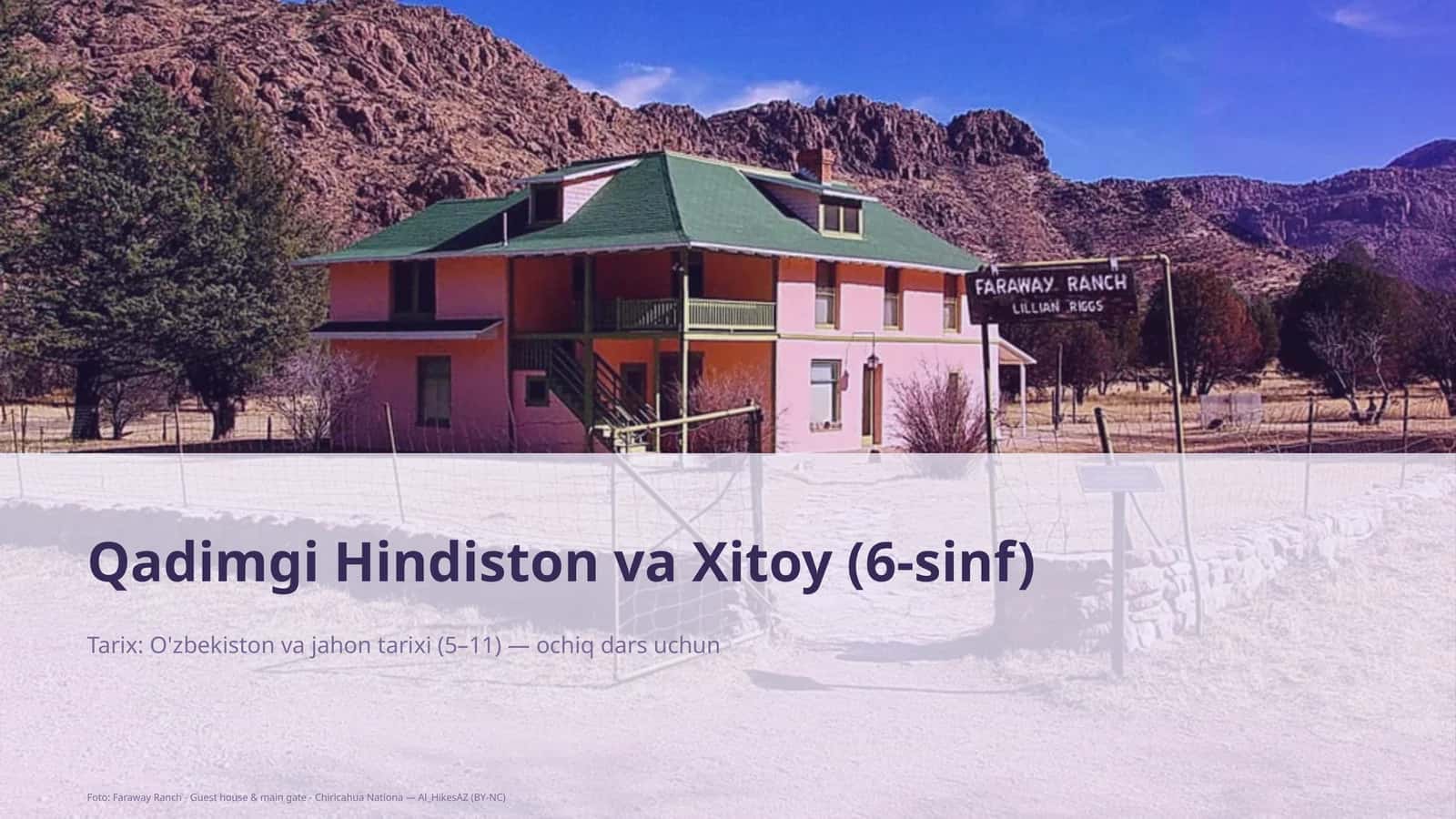 Qadimgi Hindiston va Xitoy (6-sinf)