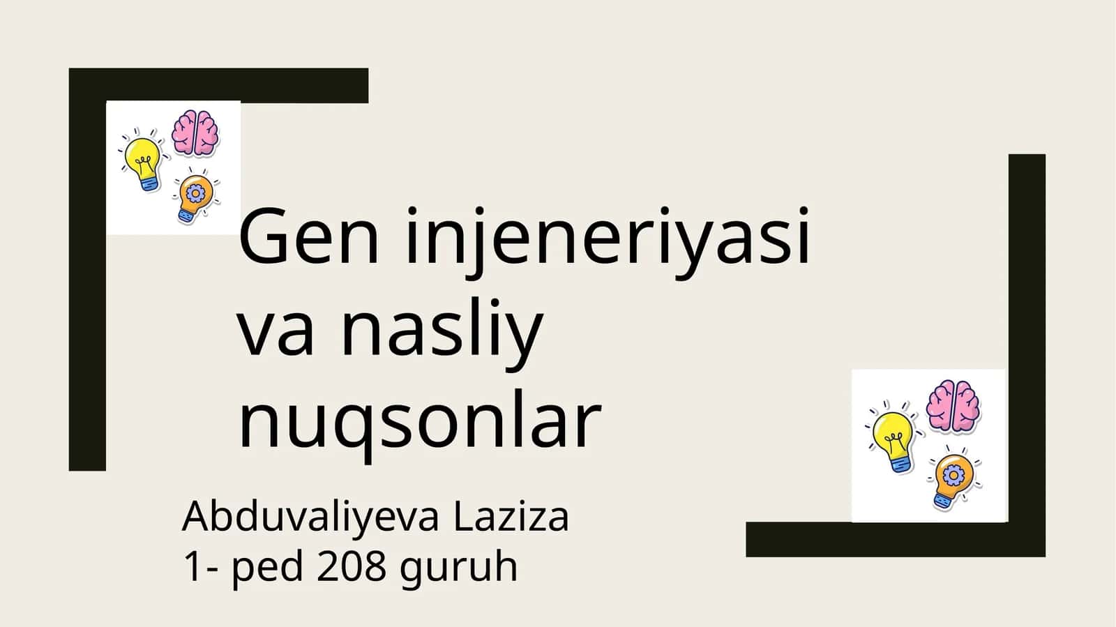 Gen injeneriyasi va nasliynuqsonlar