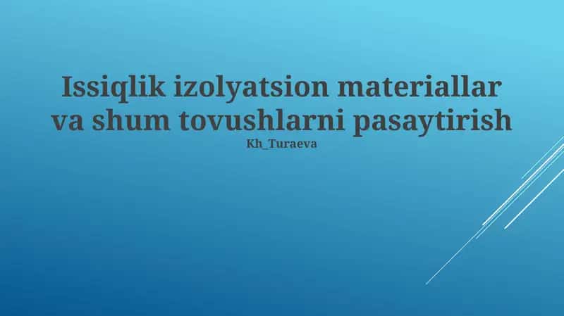 Issiqlik izolatsiyasi