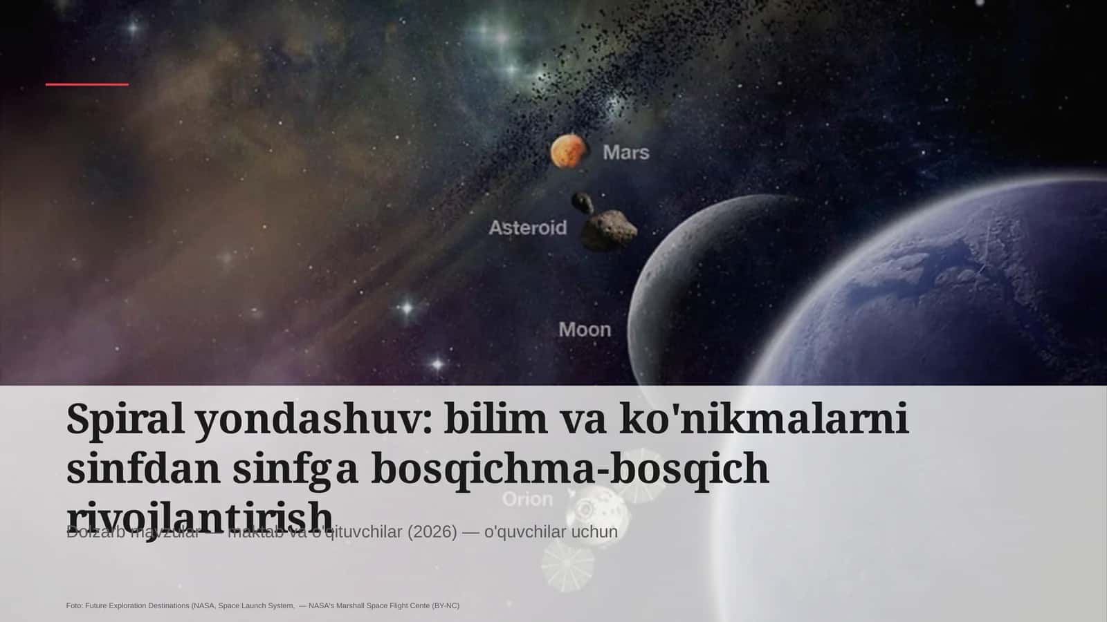 Spiral yondashuv: bilim va ko'nikmalarni sinfdan sinfga bosqichma-bosqich rivojlantirish