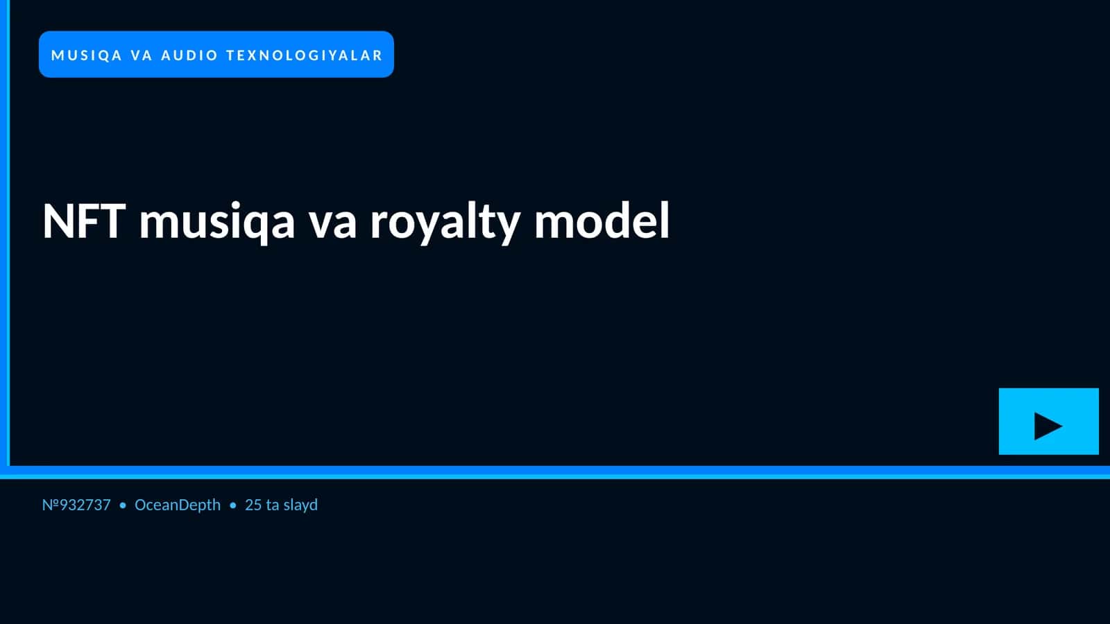 MUSIQA VA AUDIO TEXNOLOGIYALAR