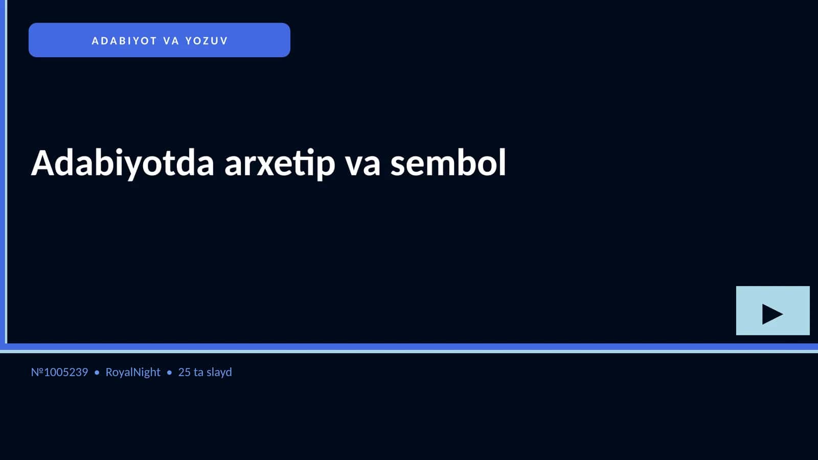 Adabiyotda arxetip va sembol