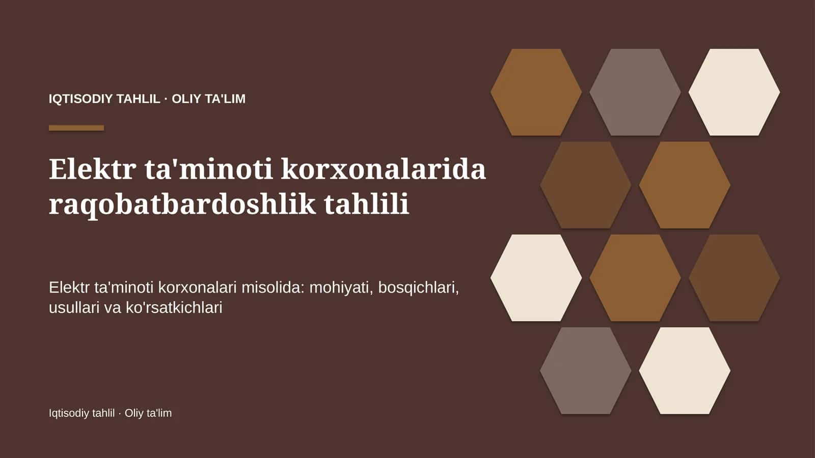 elektr ta'minoti korxonalarida raqobatbardoshlik tahlili 1821