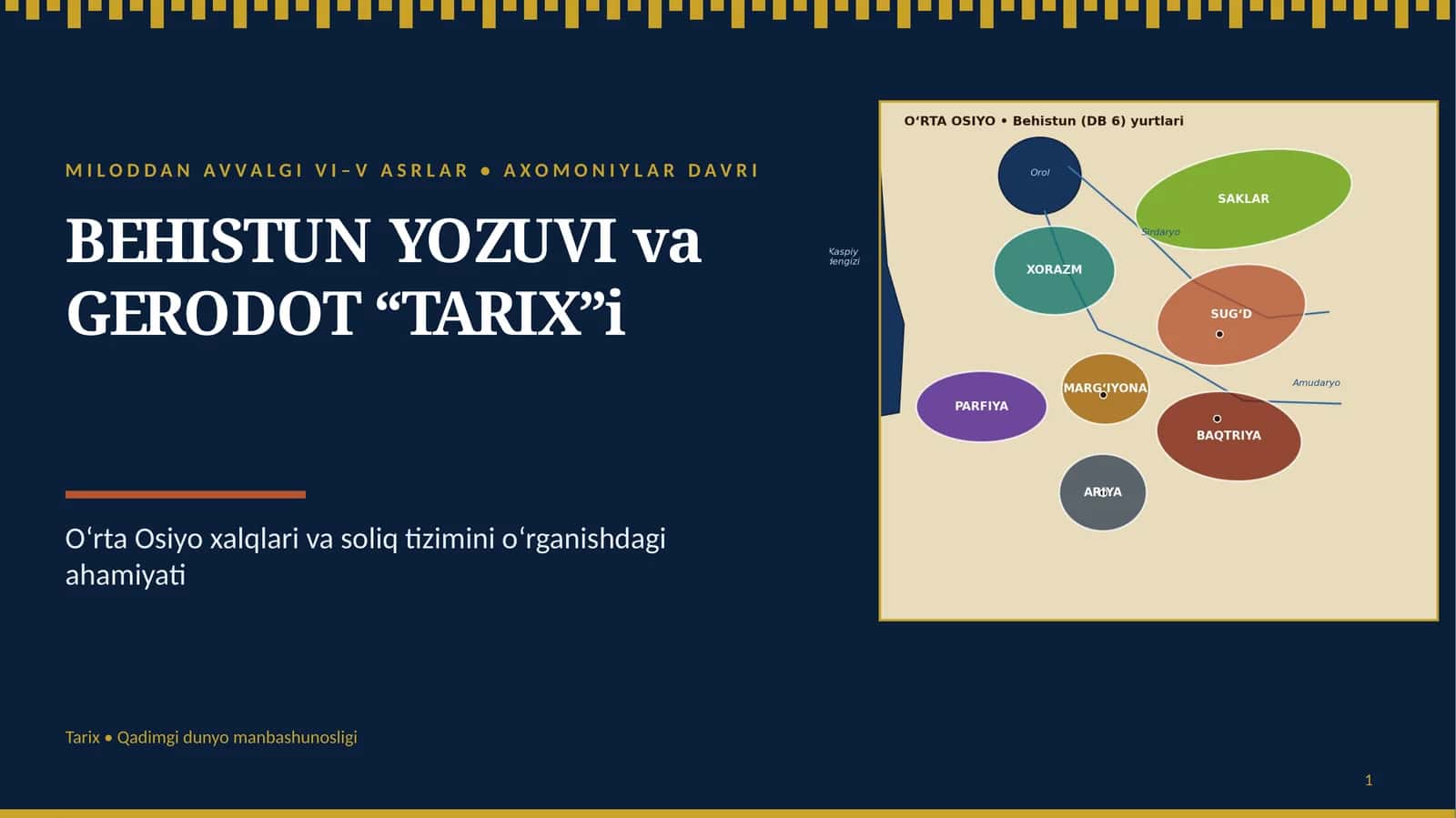 Behistun Yozuvi va Gerodot “Tarix”i