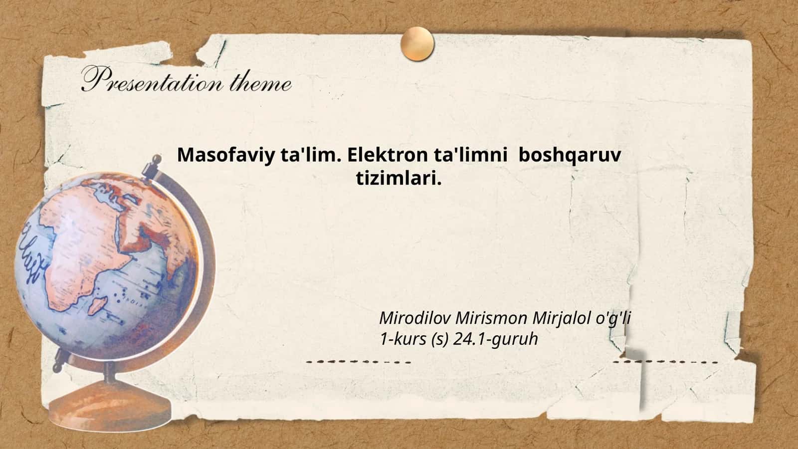 Masofaviy ta'lim. Elektron ta'limni boshqaruv tizimlari