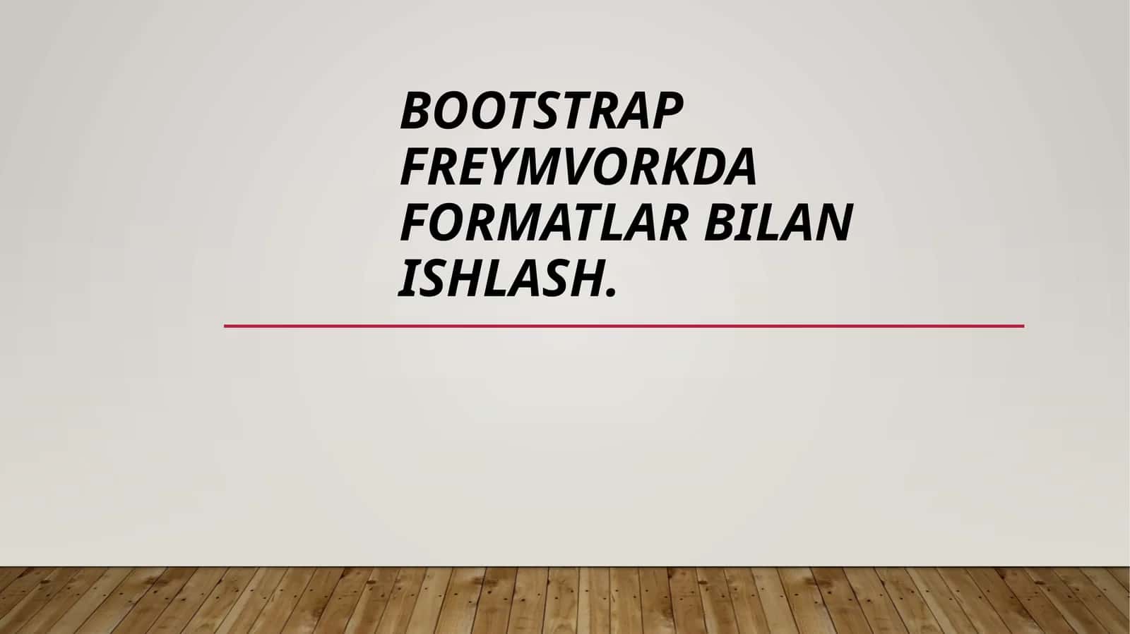 ppt bootstrap