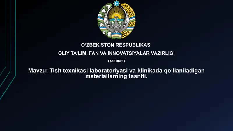 Tishtexnika laboratoriyasi va klinikada qoʻllaniladigan materiallar