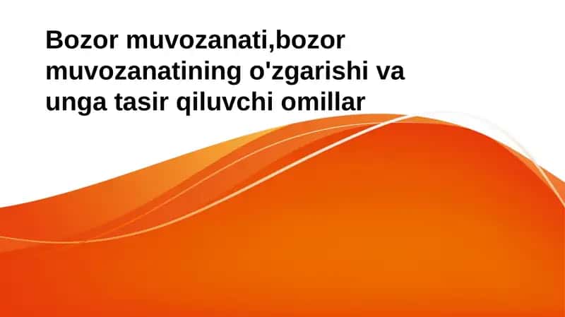 Bozor muvozanati