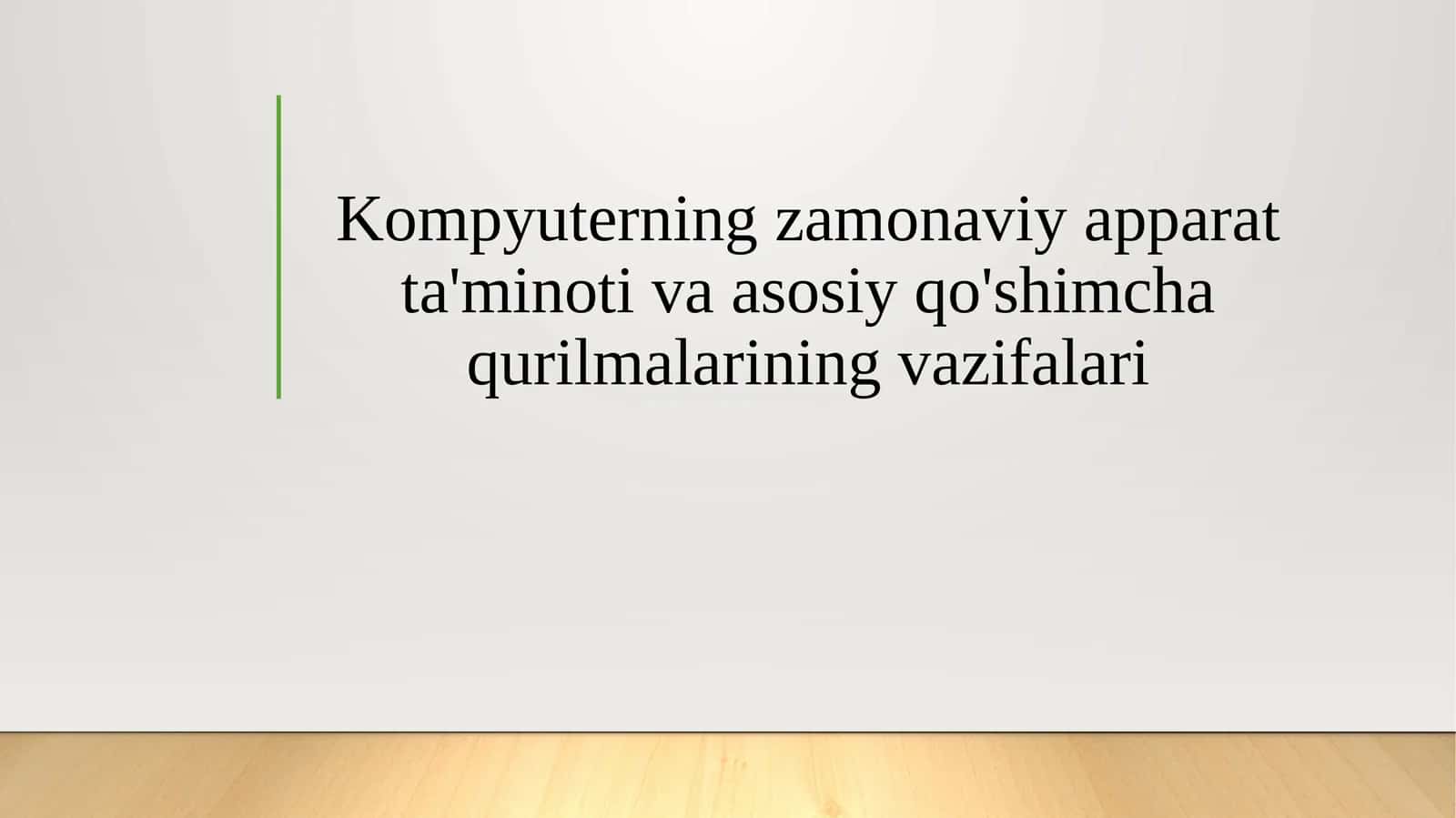 Kompyuterning zamonaviy apparat ta'minoti va asosiy qo'shimcha qurilmalarining vazifalari