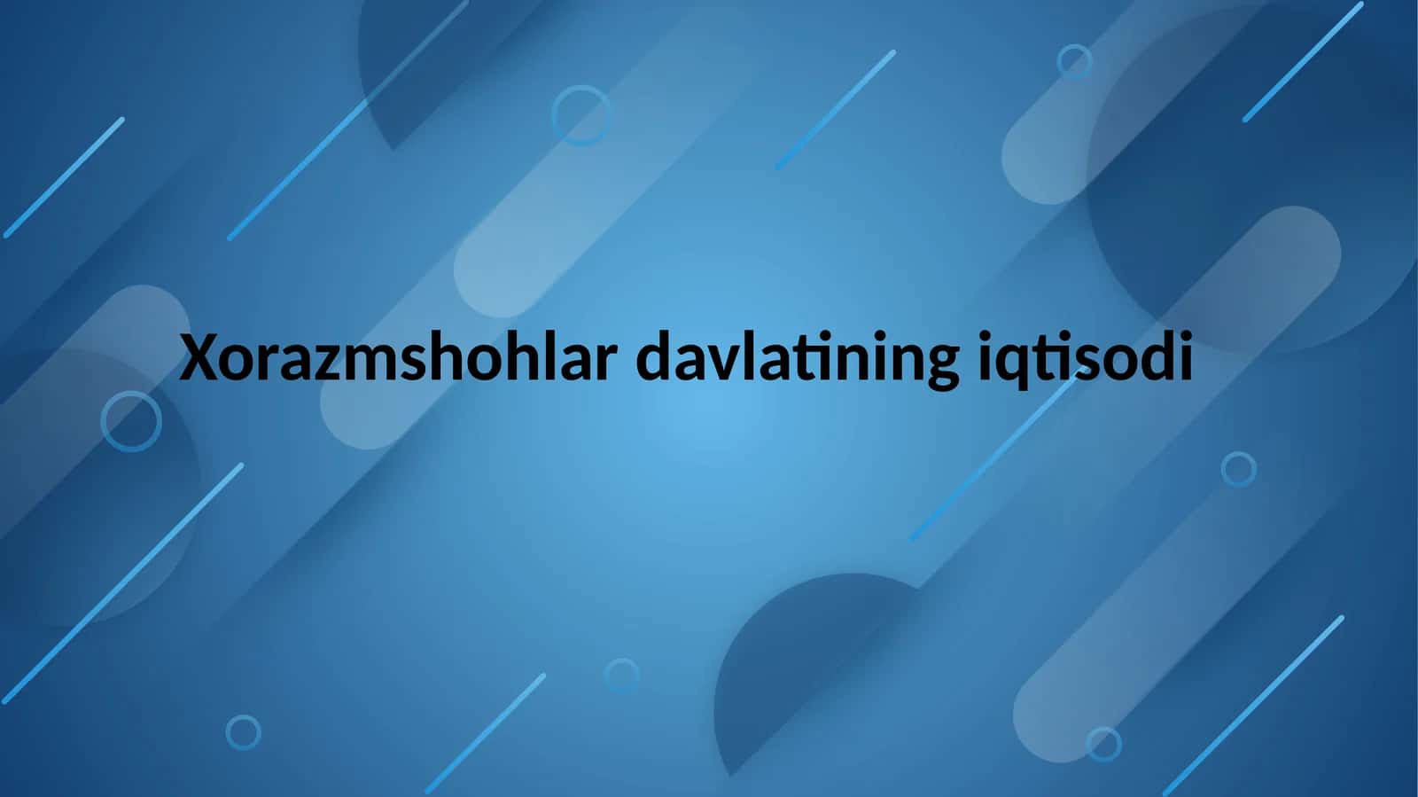 Xorazmshohlar davlatining iqtisodi