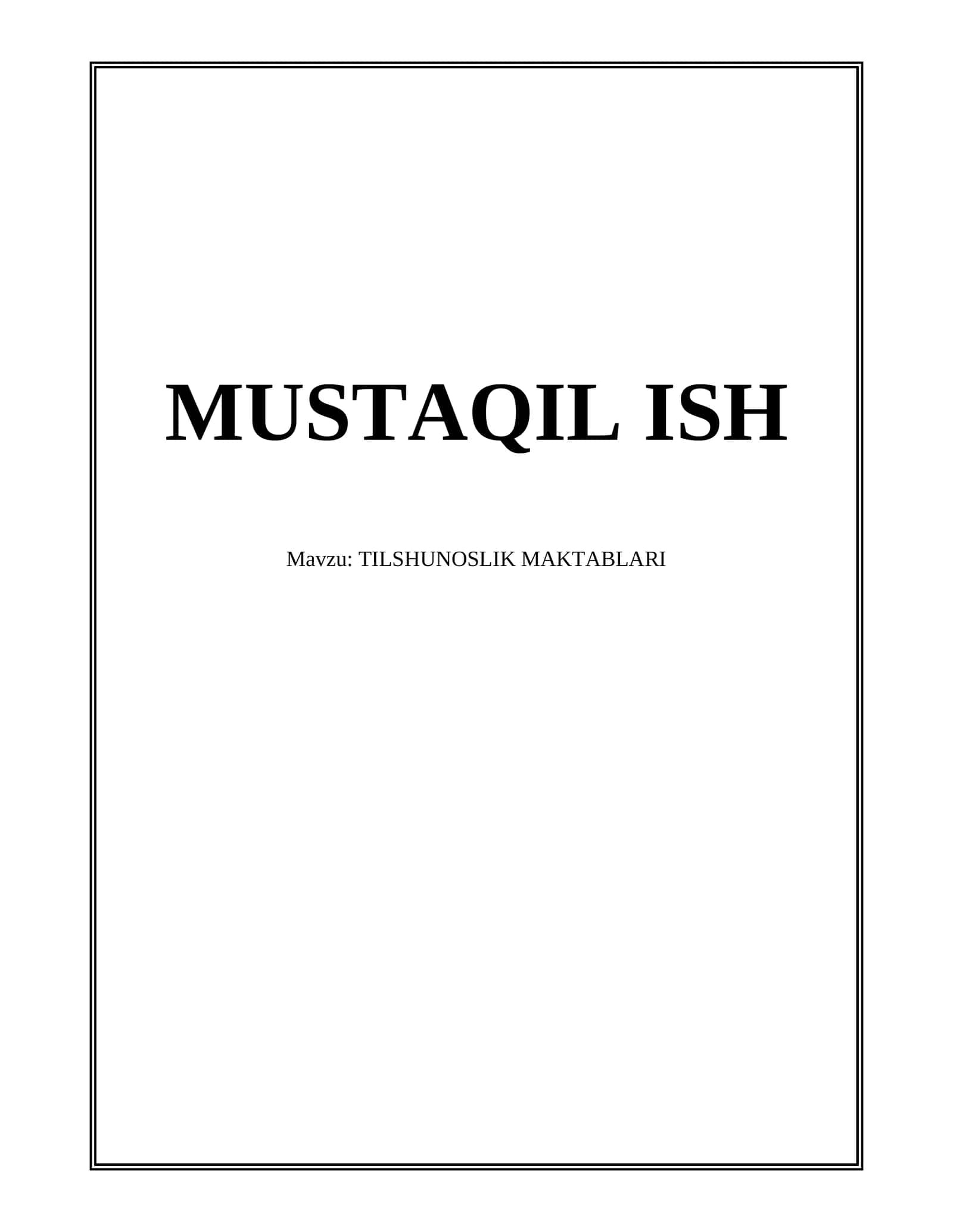 Strukturalistik tilshunoslik maktabi