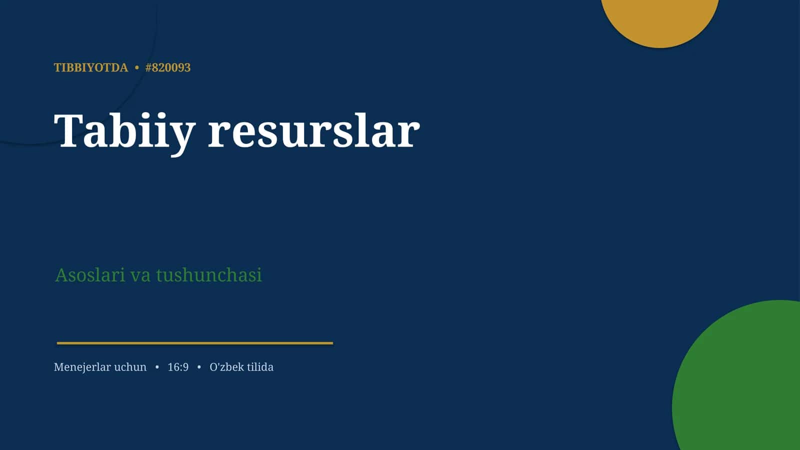 Tabiiy resurslar