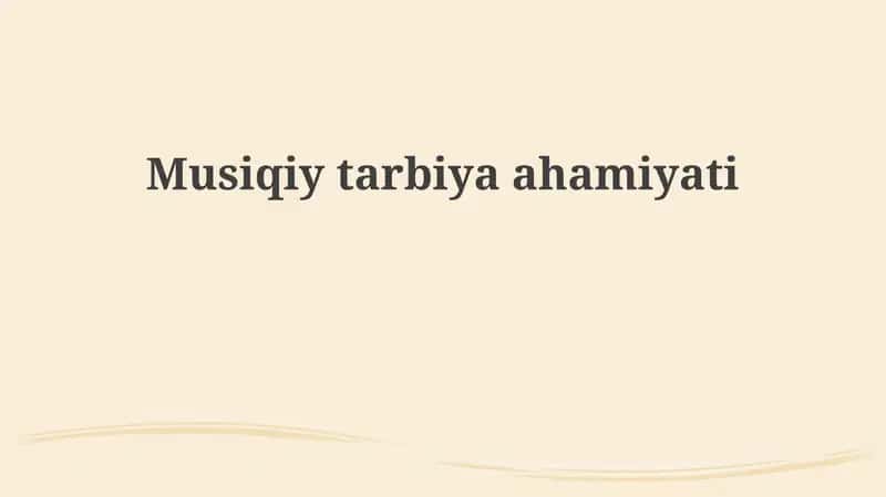 Musiqiy ta'lim