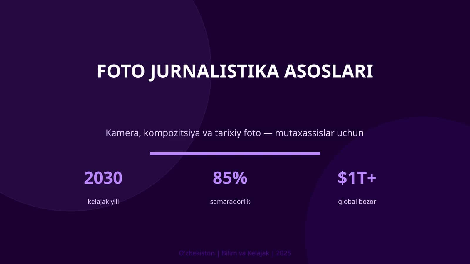 FOTO JURNALISTIKA ASOSLARI