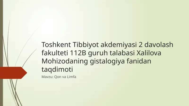 Qon va Limfa
