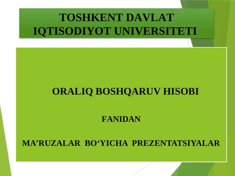 Buyurtmali kalkulatsiya qilish usuli