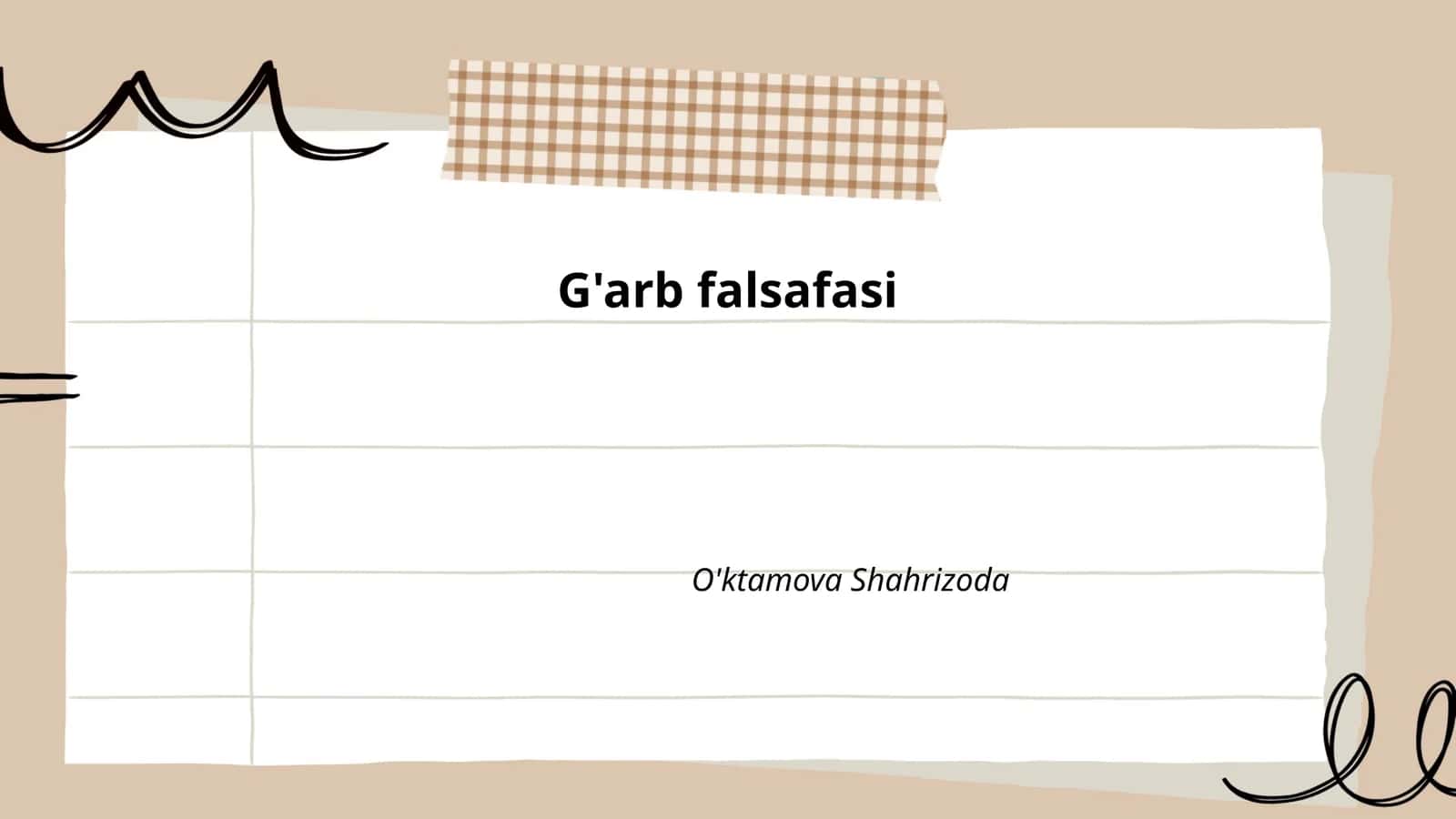 G'arb falsafasi