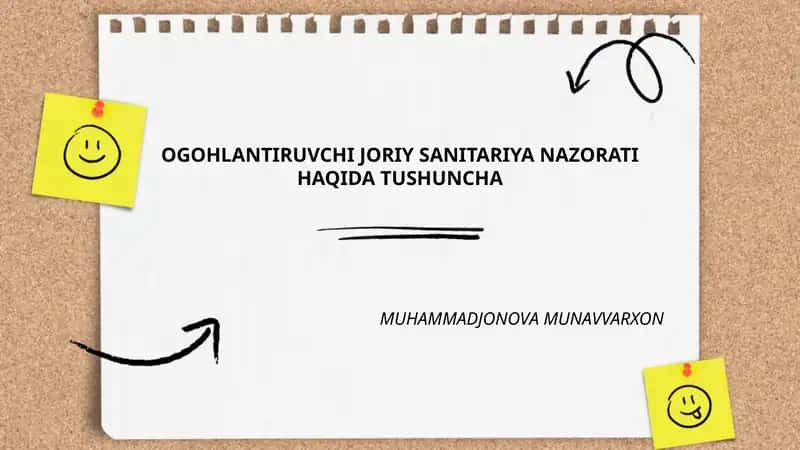 Ogohlantiruvchi joriy sanitariya nazorati