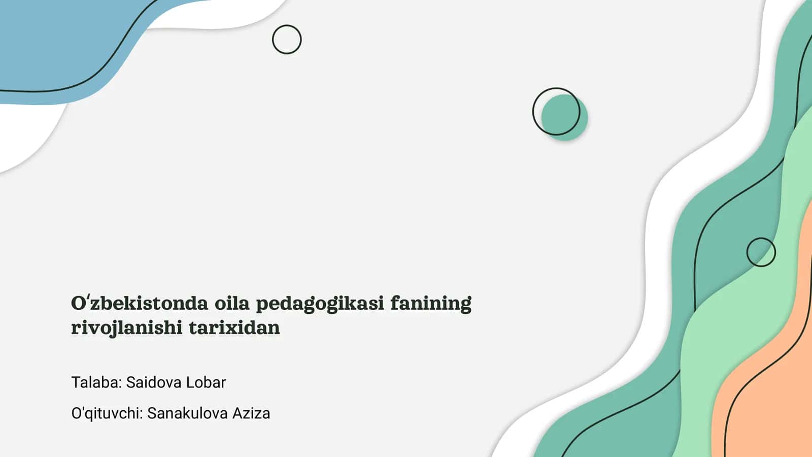 Oila Pedagogikasi Fanining Rivojlanishi Tarixidan