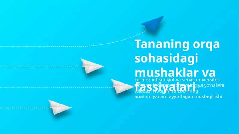 Orqa mushaklar va fassiyalari