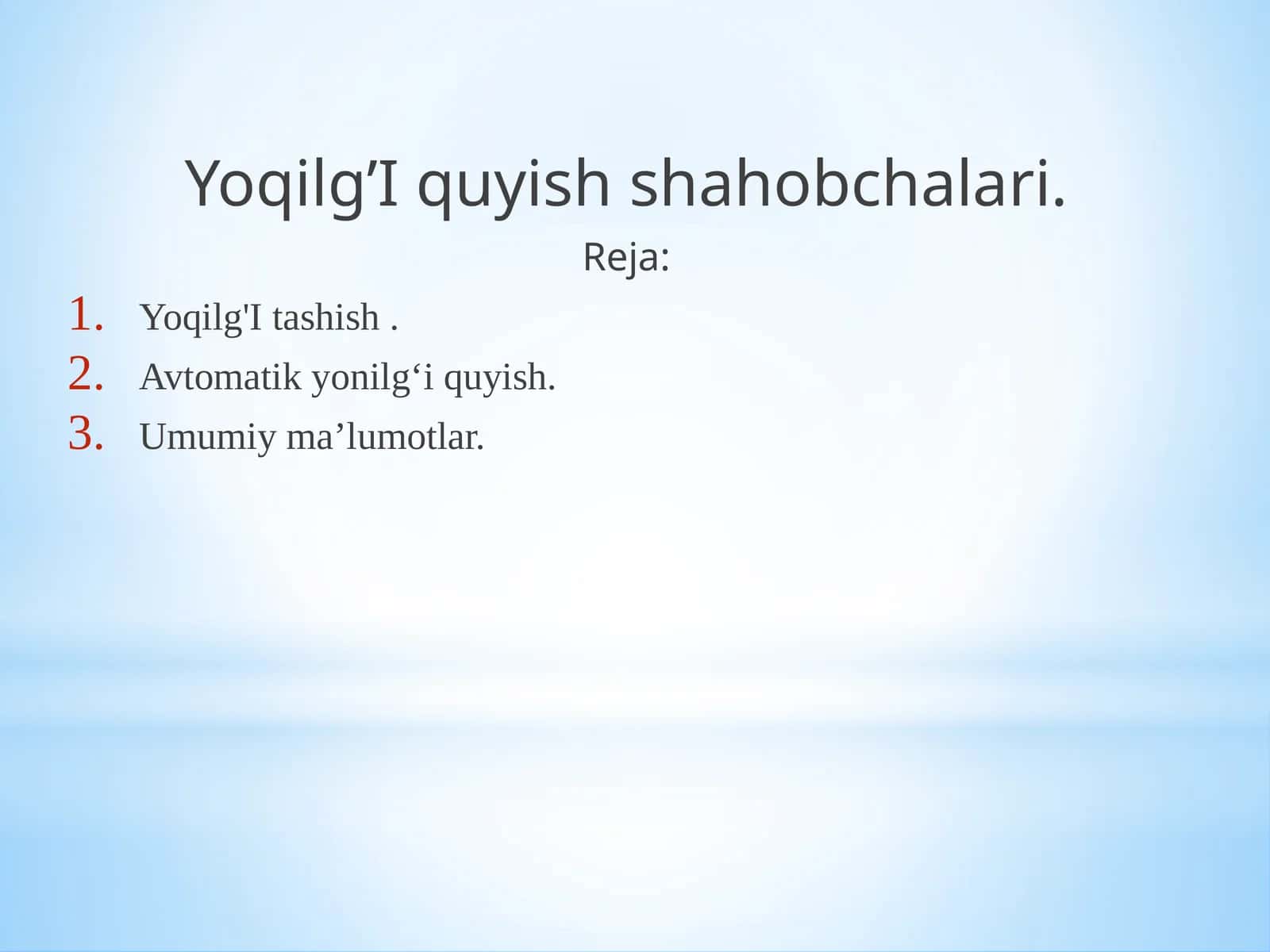 Yoqilg’Iquyishshahobchalari