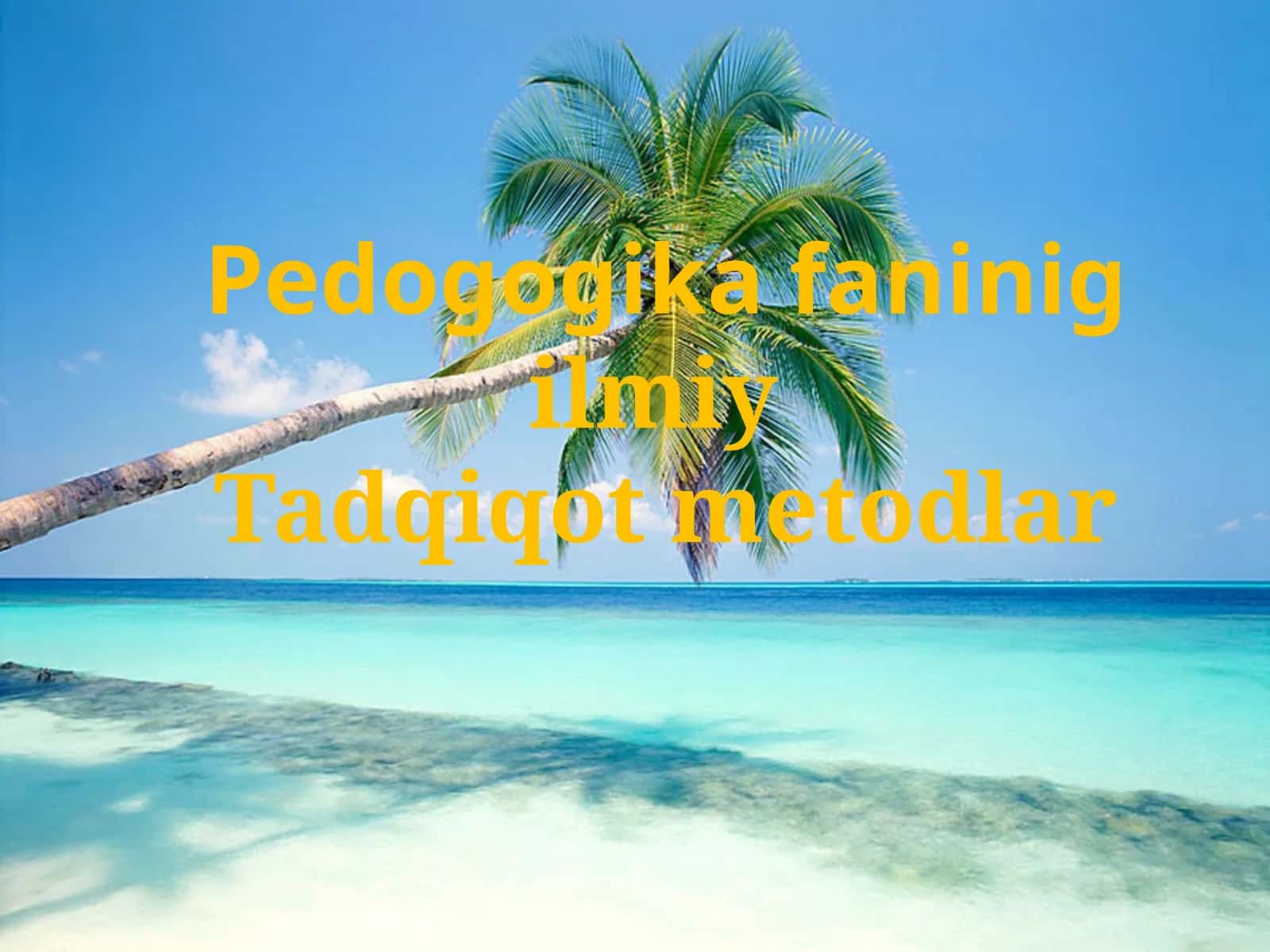 Pedogogikafaninig ilmiy Tadqiqotmetodlar