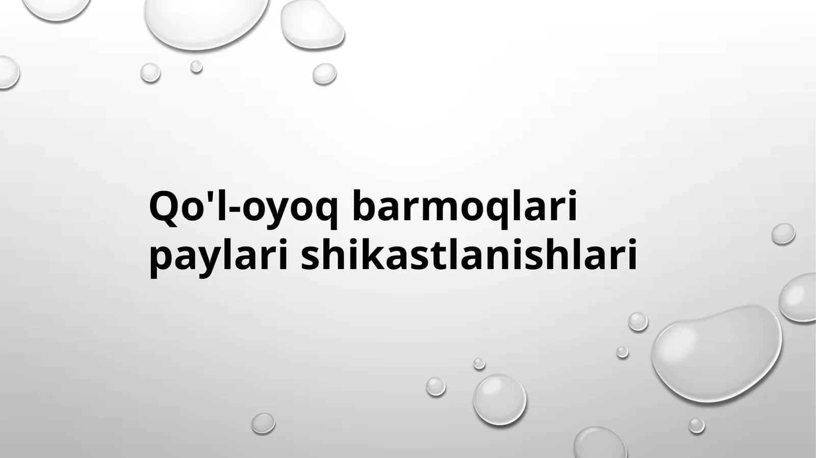 Qoʻl-oyoq barmoqlari paylari shikastlanishlari