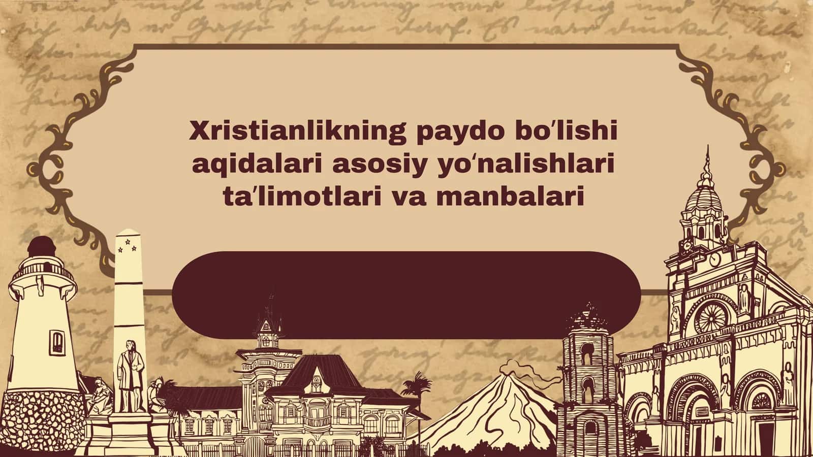 Xristianlikning paydo boʼlishi aqidalari asosiy yoʻnalishlari taʼlimotlari va manbalari