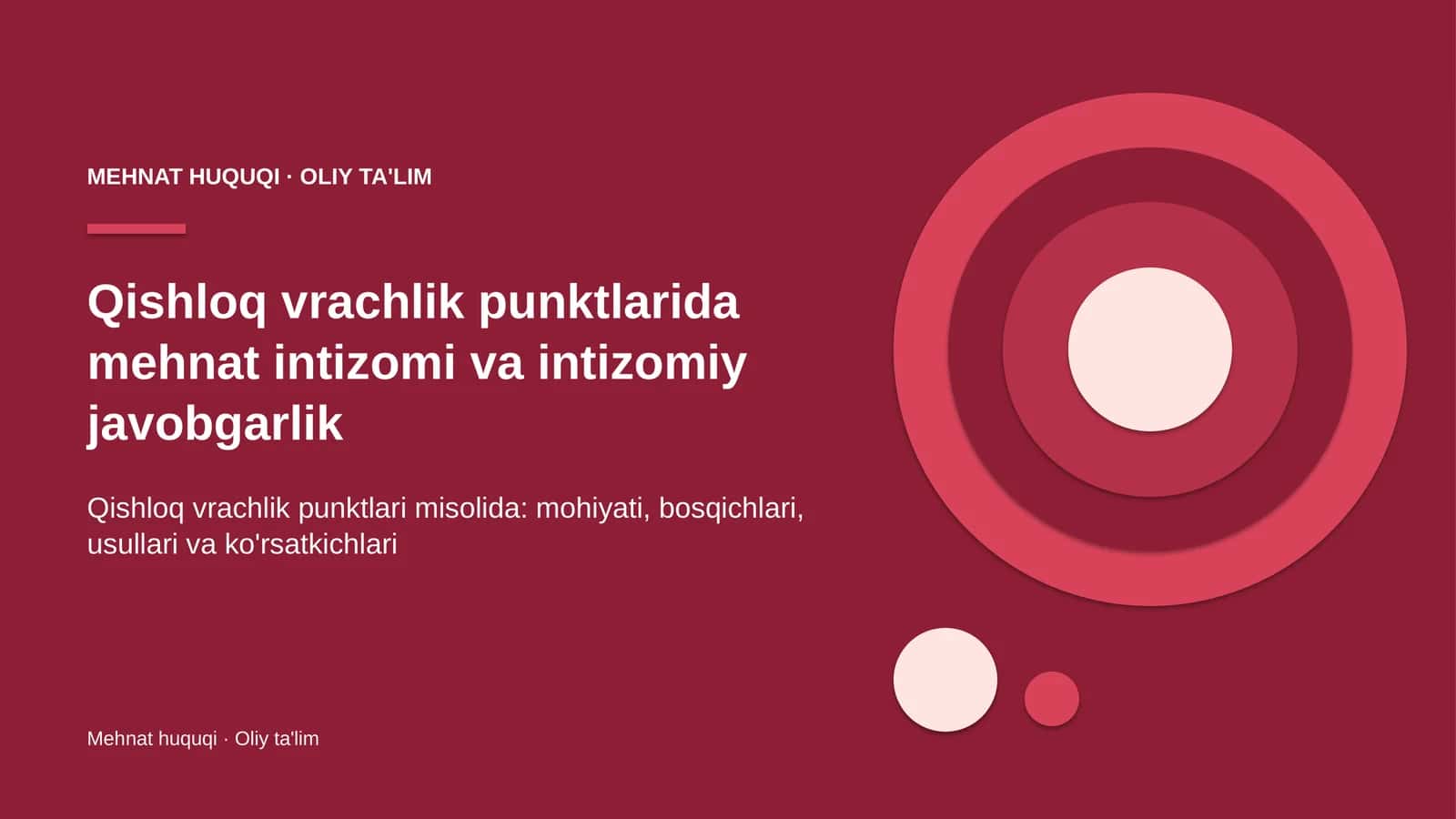 qishloq vrachlik punktlarida mehnat intizomi va intizomiy javobgarlik 2921