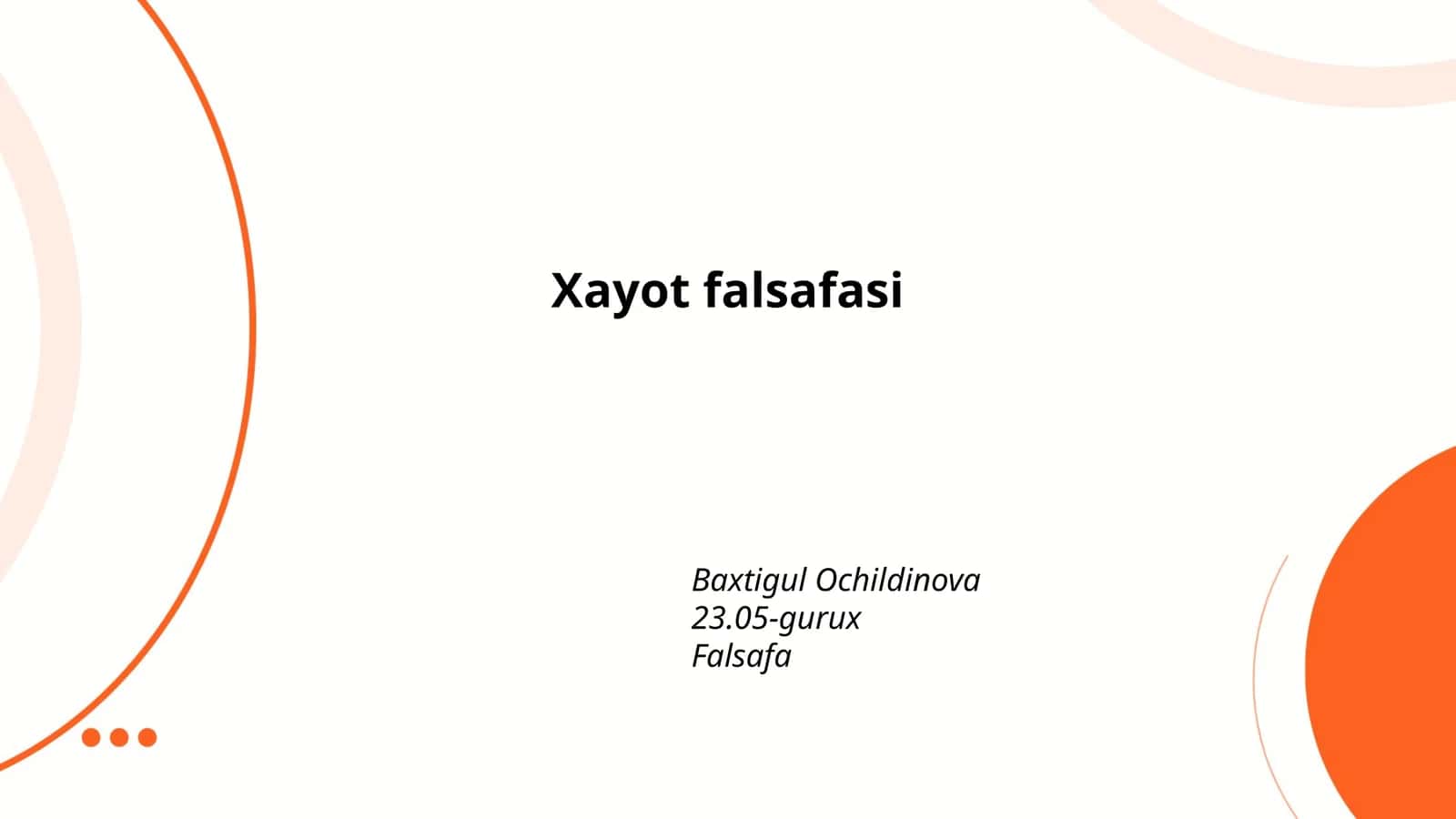 Xayot falsafasi