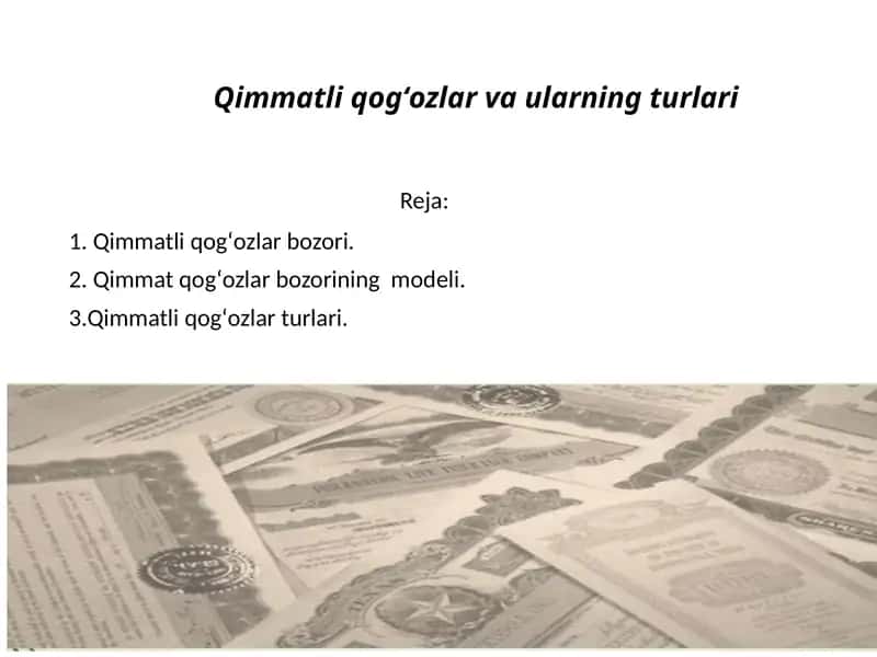 Qimmatli qogʻozlar bozori