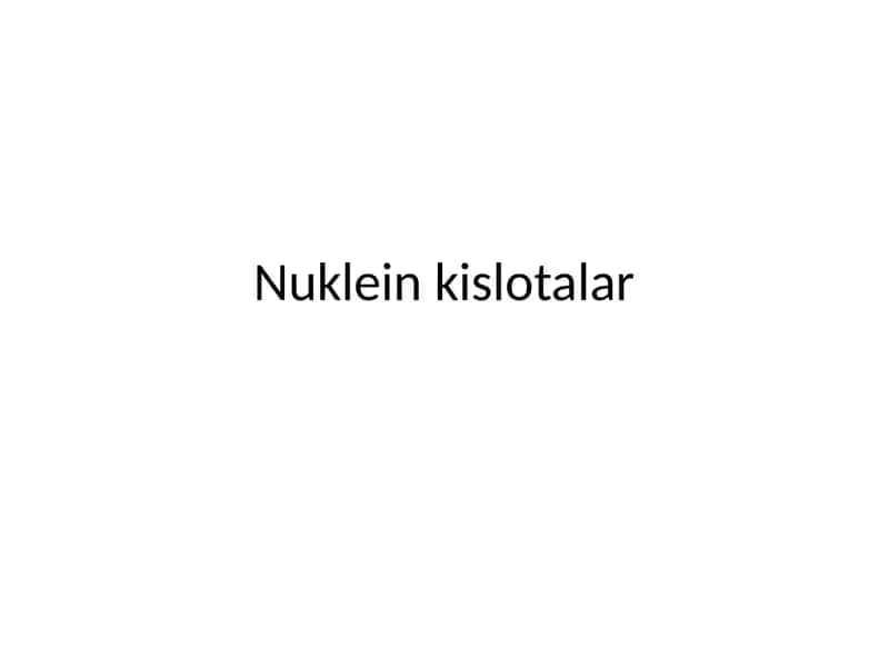 Nukleinkislotalar