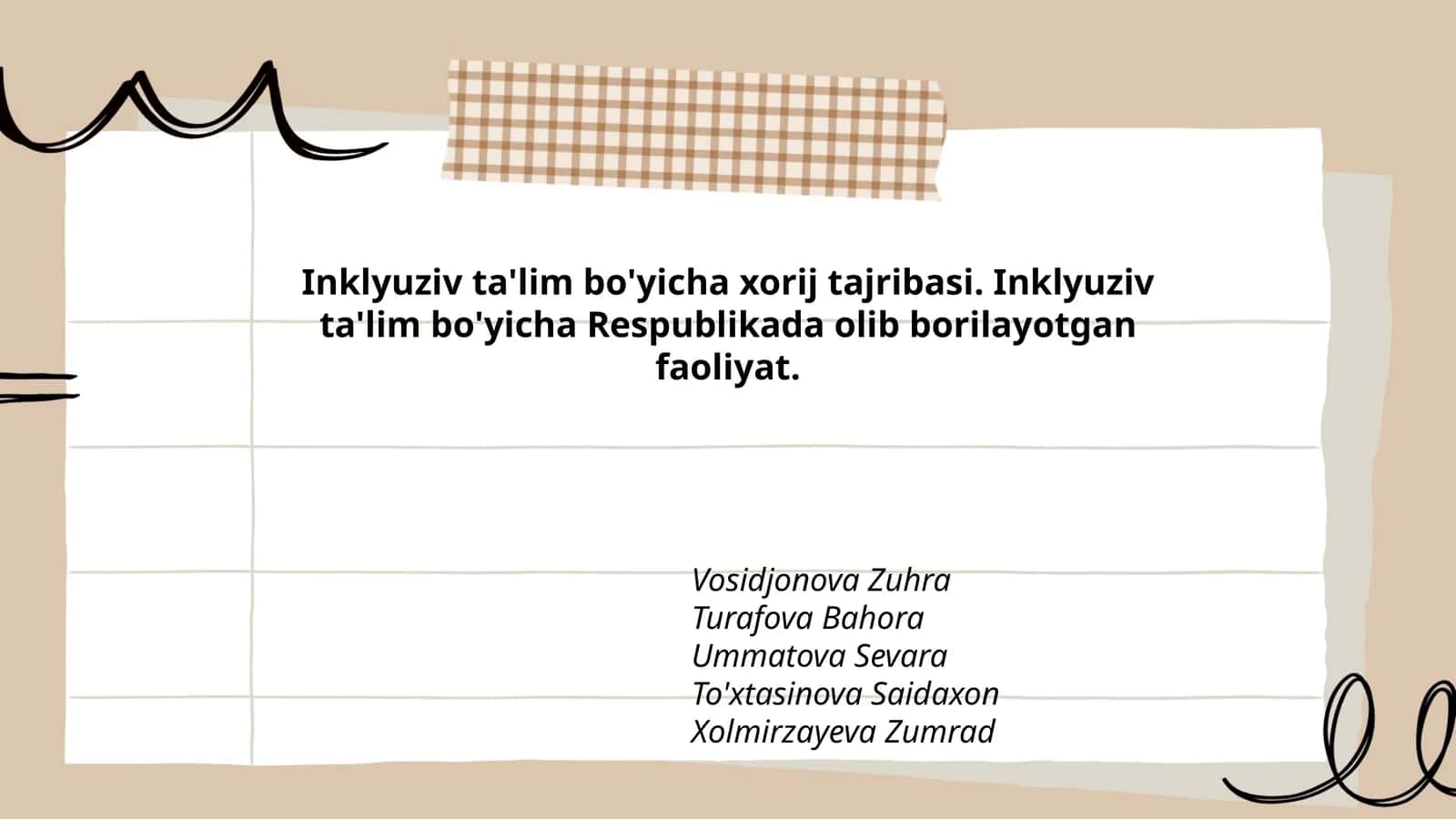Inklyuziv ta'lim bo'yicha xorij tajribasi